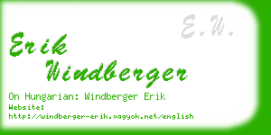 erik windberger business card